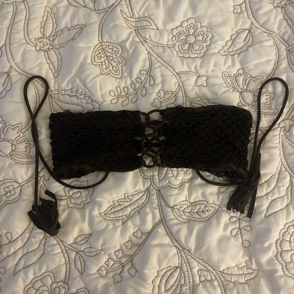 acacia swim como top in dark brown!!🤎